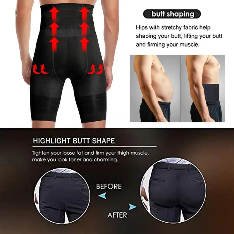 Men's Body Shaper Tummy Control Shorts - Fitone